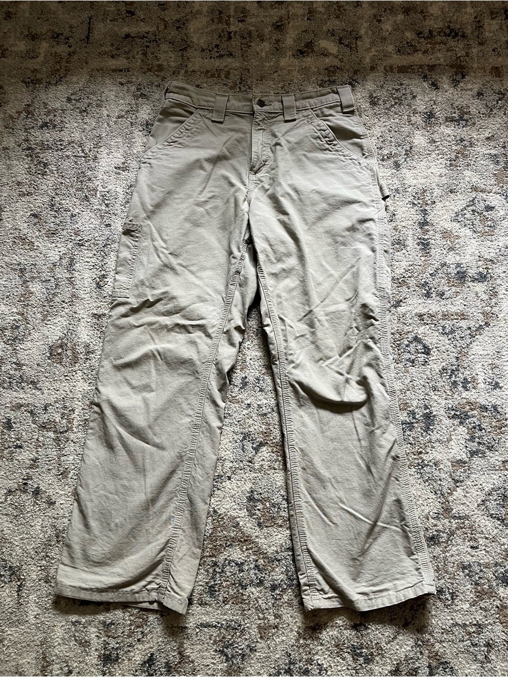 Carhartt Pants Mens 30x30 Tan Cargo Carpenter B151 Original Dungaree Fit